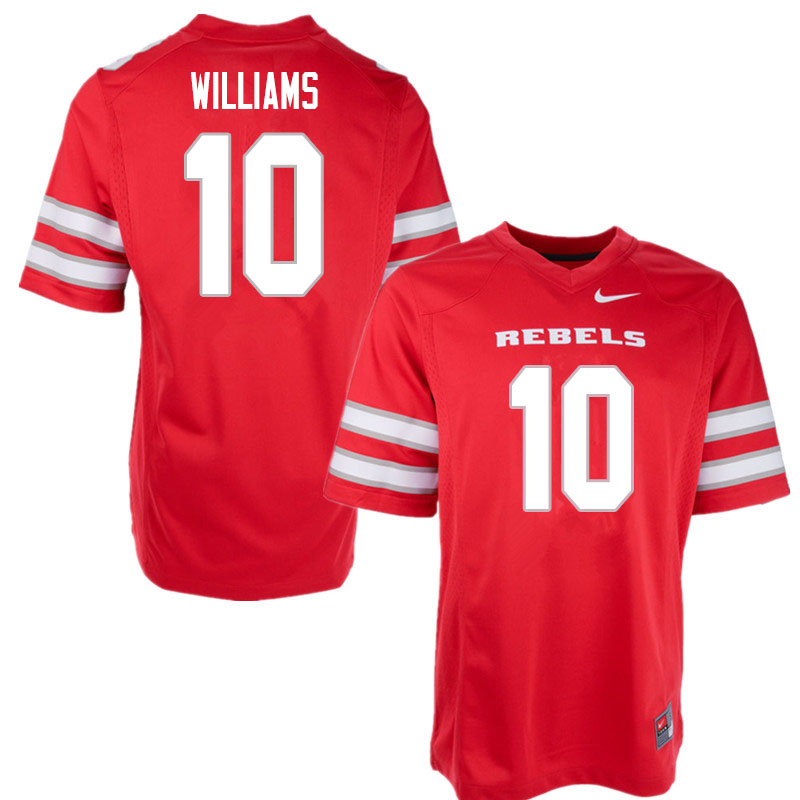 Men #10 Kyle Williams UNLV Rebels College Football Jerseys Sale-Red - Click Image to Close